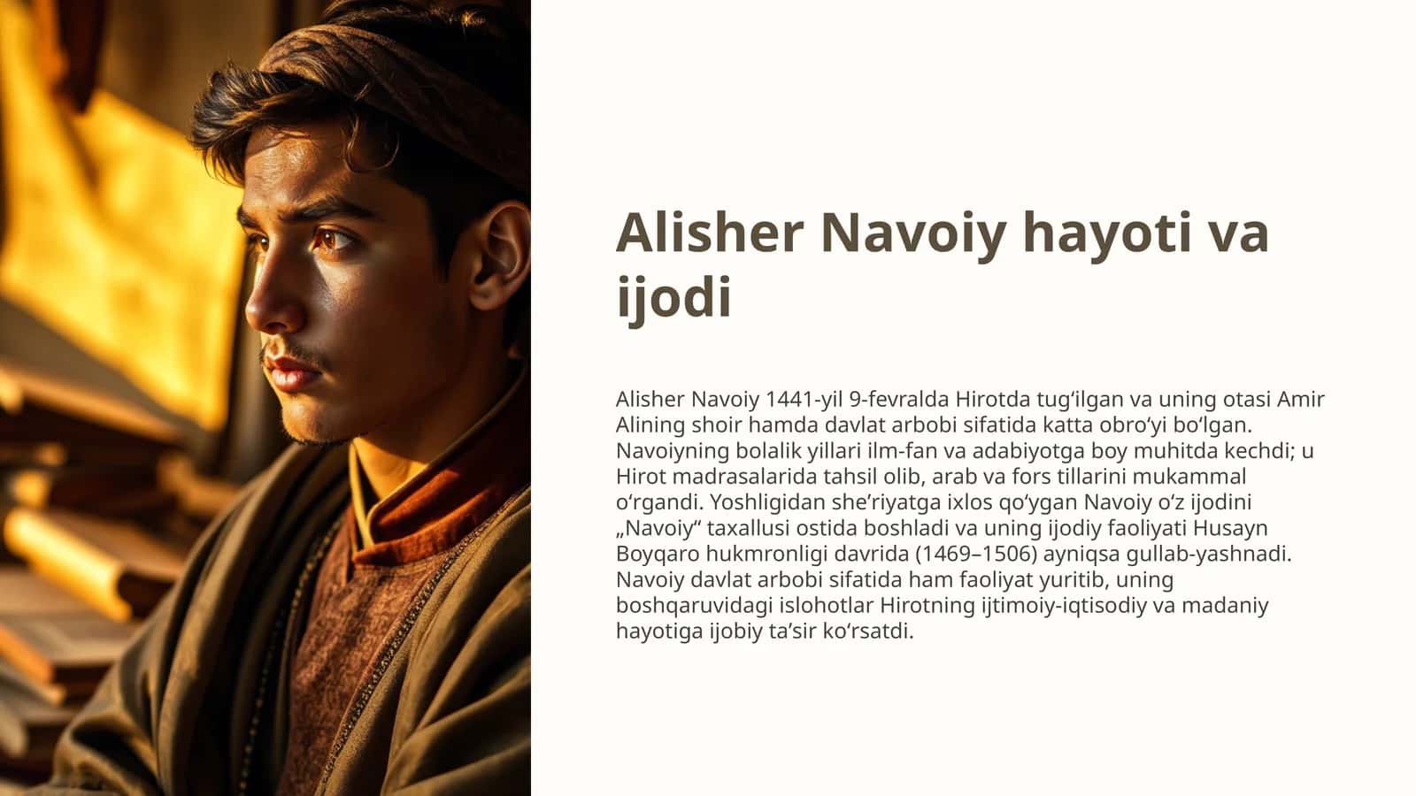 Alisher Navoiy hayoti va ijodi