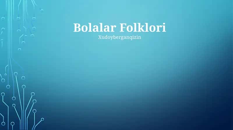 Bolalar Folklori