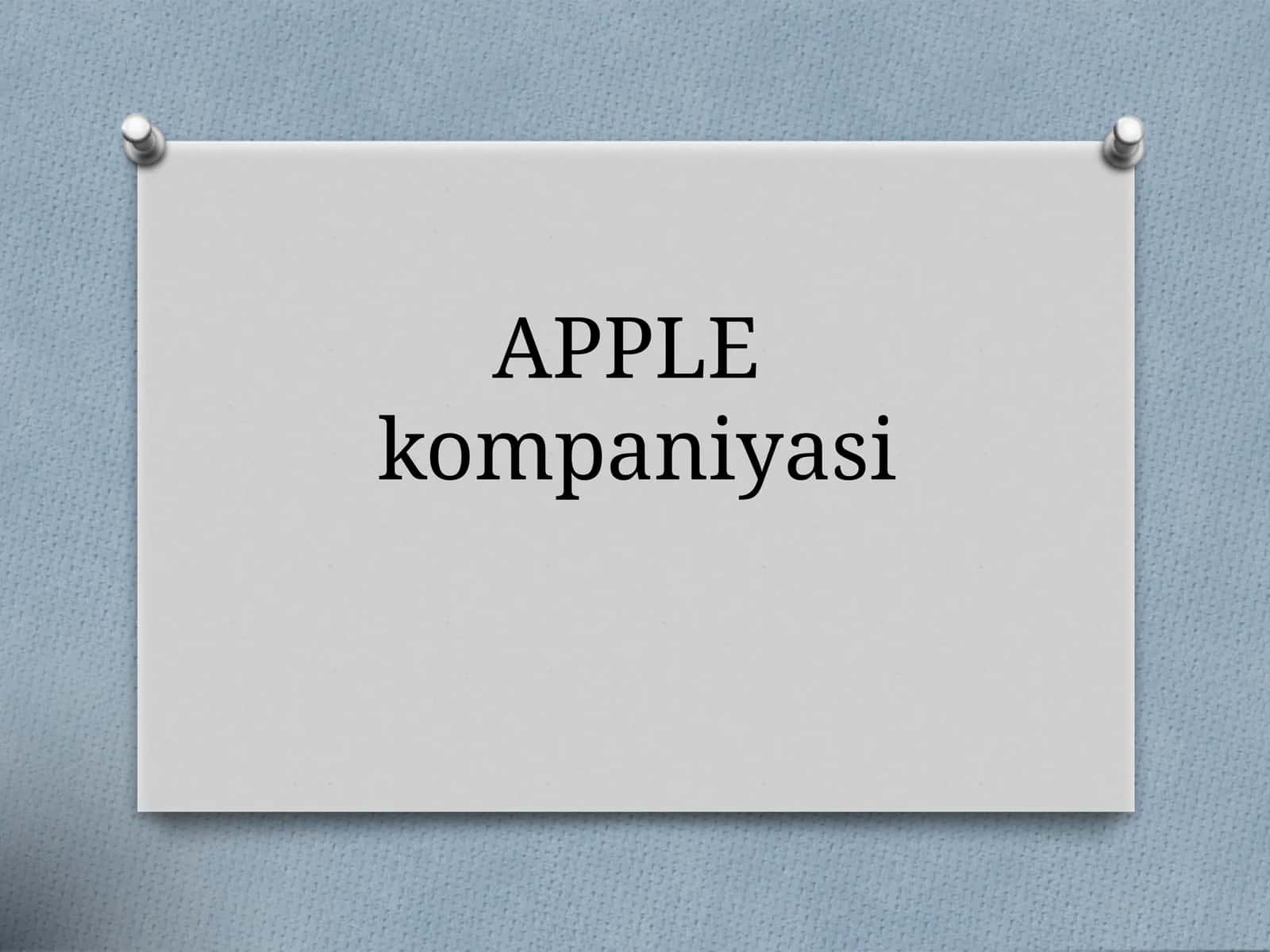 Apple kompaniyasi