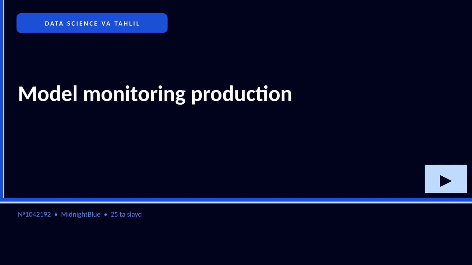 Model monitoring production