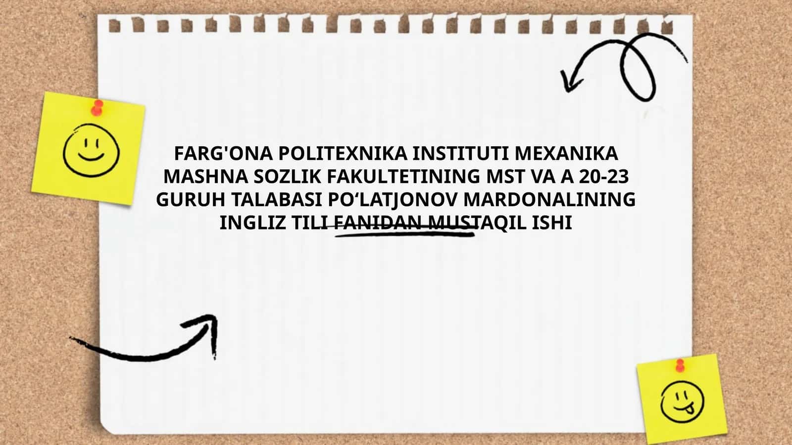 MEXANIKA MASHNA SOZLIK FAKULTETI