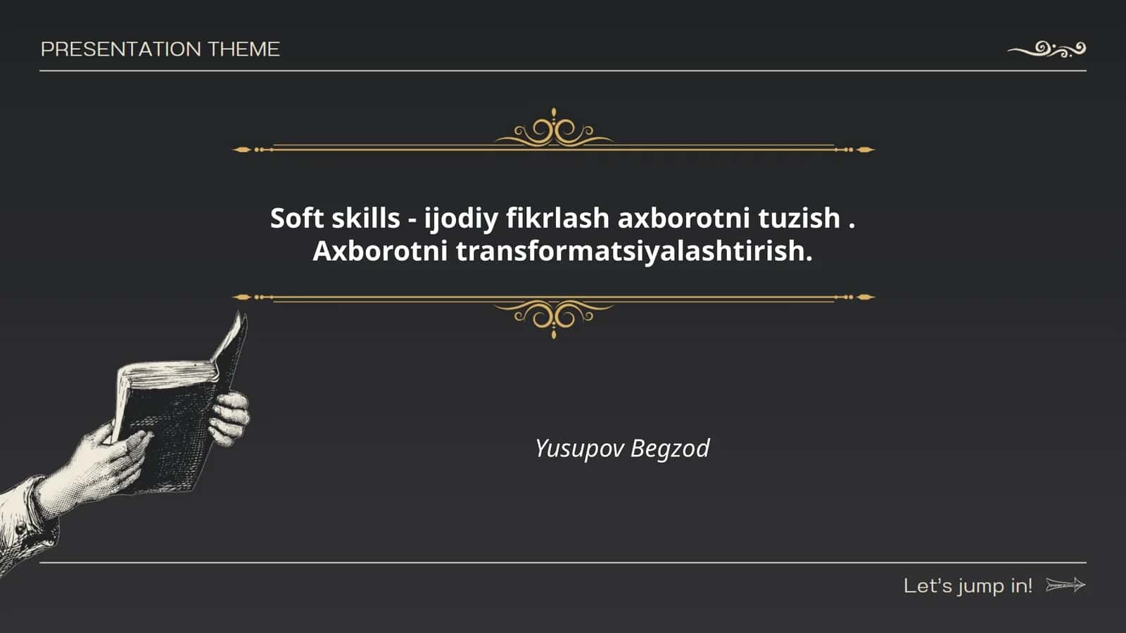 Soft skills - ijodiy fikrlash axborotni tuzish