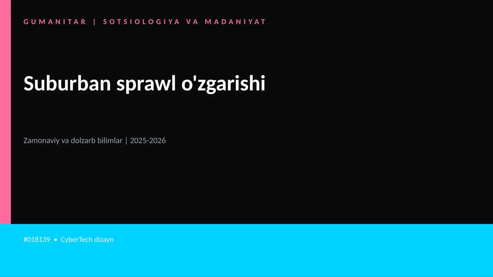 Suburban sprawl o'zgarishi