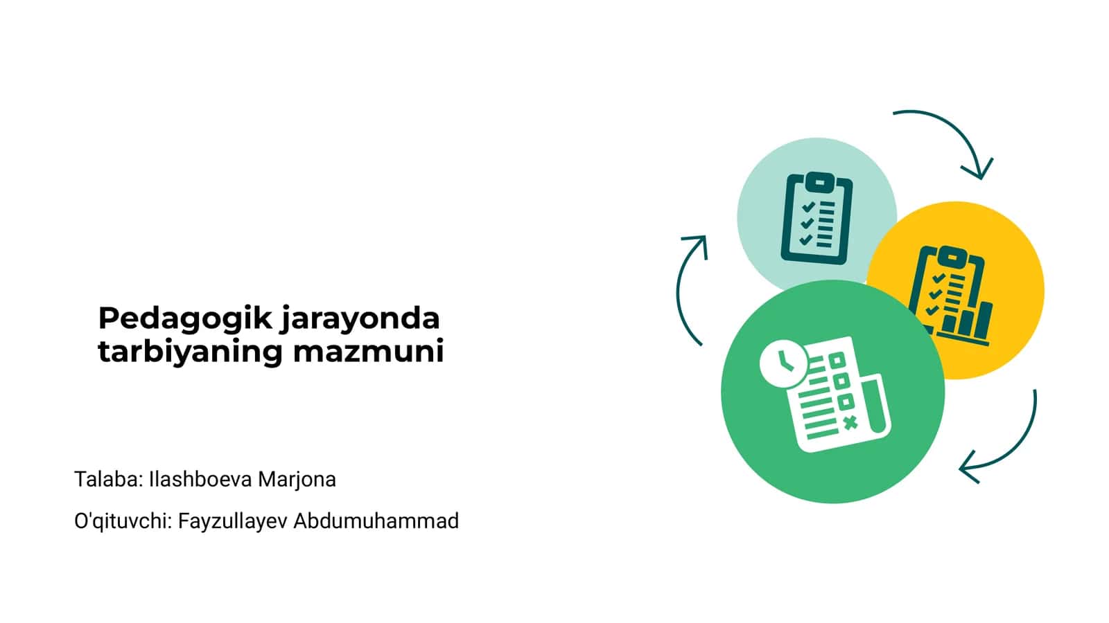 Pedagogik jarayonda tarbiyaning mazmuni