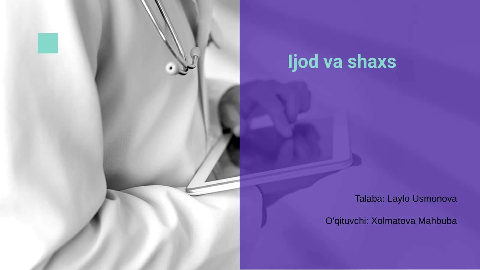 Ijod va shaxs
