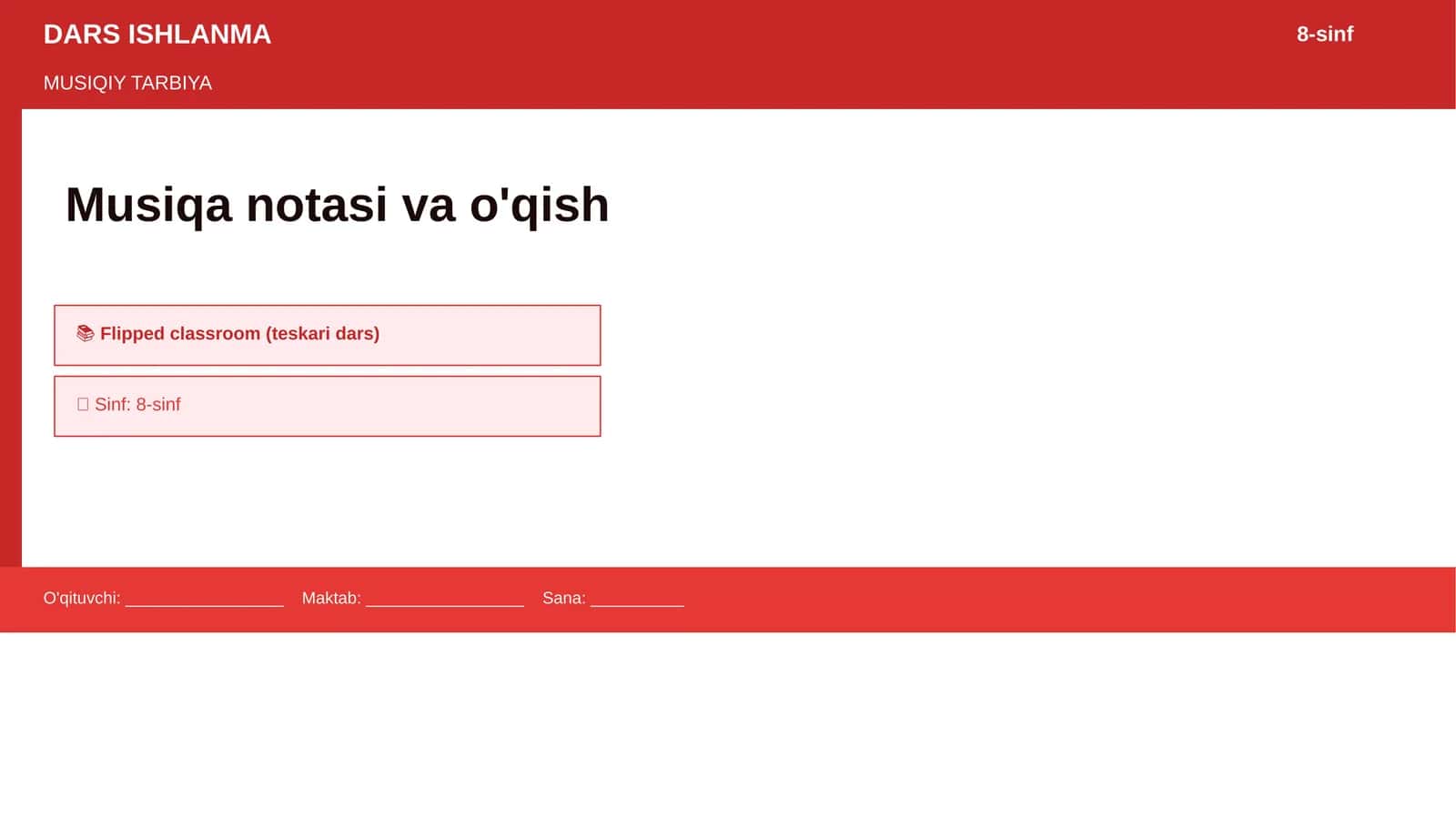 DARS ISHLANMA