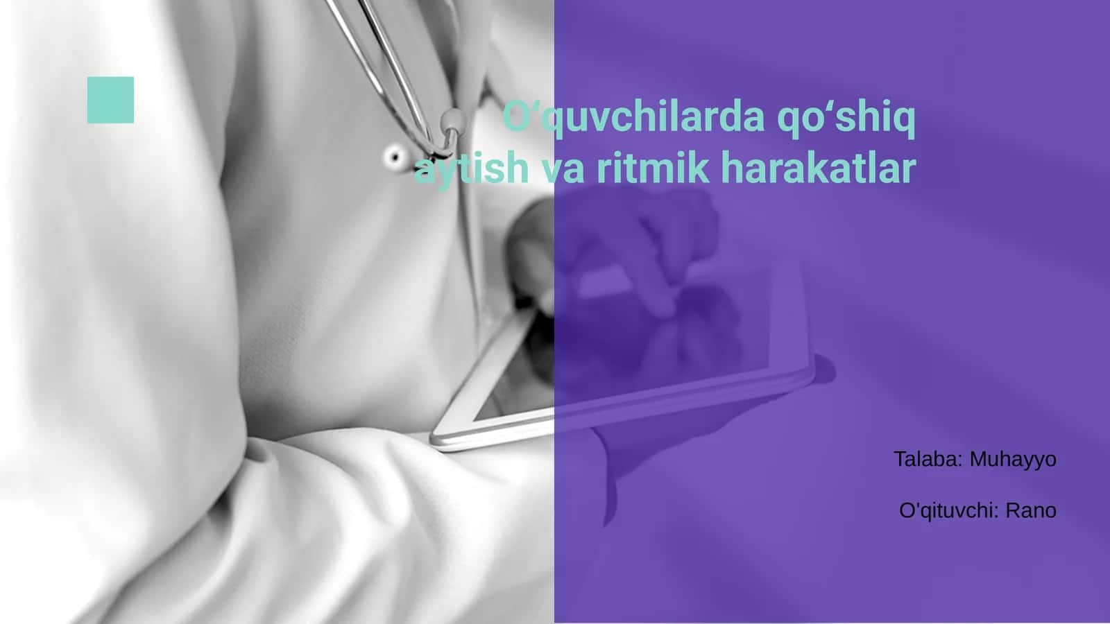 Oʻquvchilarda qoʻshiq aytish va ritmik harakatlar