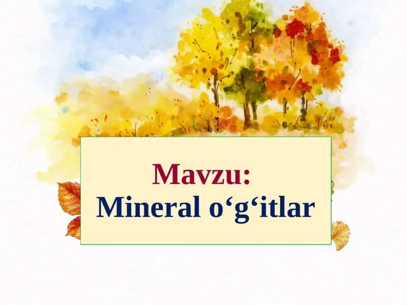 Mineralo‘g‘itlar
