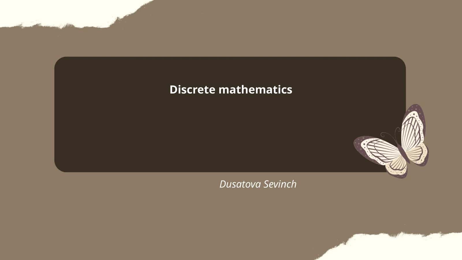 Discrete mathematics