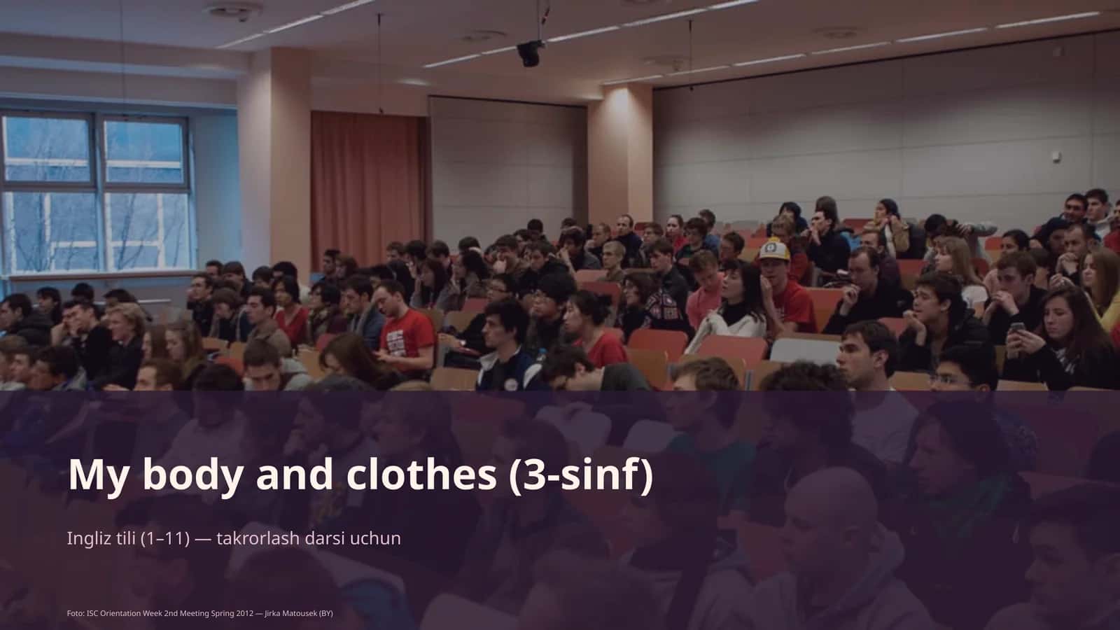 My body and clothes (3-sinf)