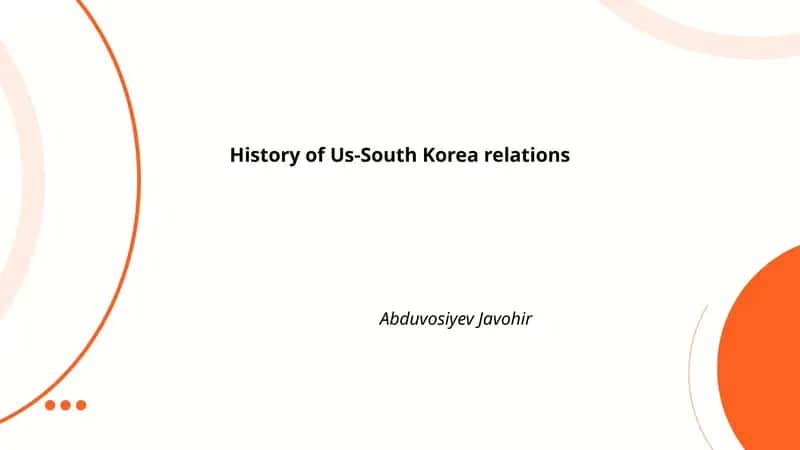 History of Us-South Korea relations