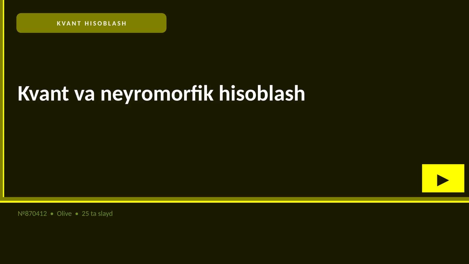 KVANT HISOBLASH