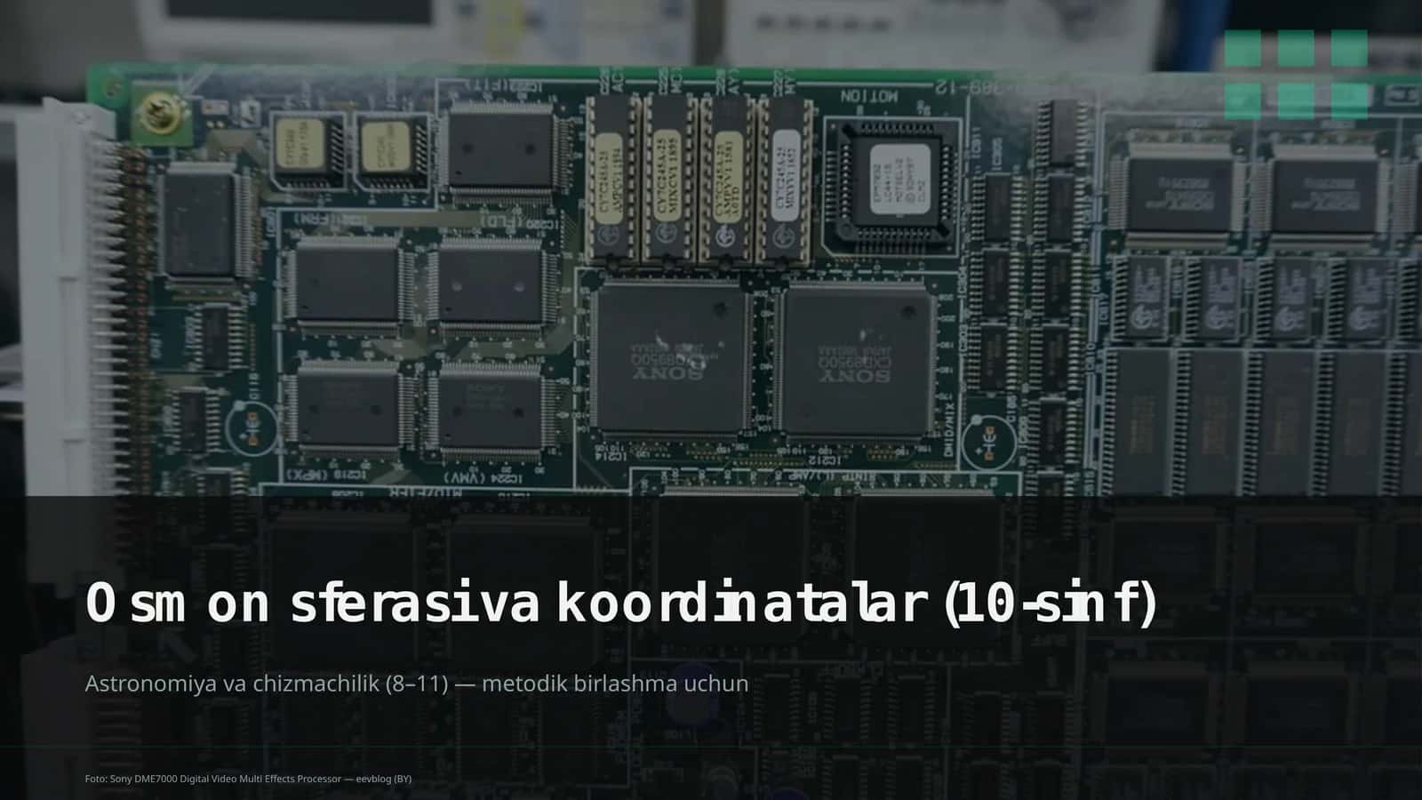 Osmon sferasi va koordinatalar (10-sinf)