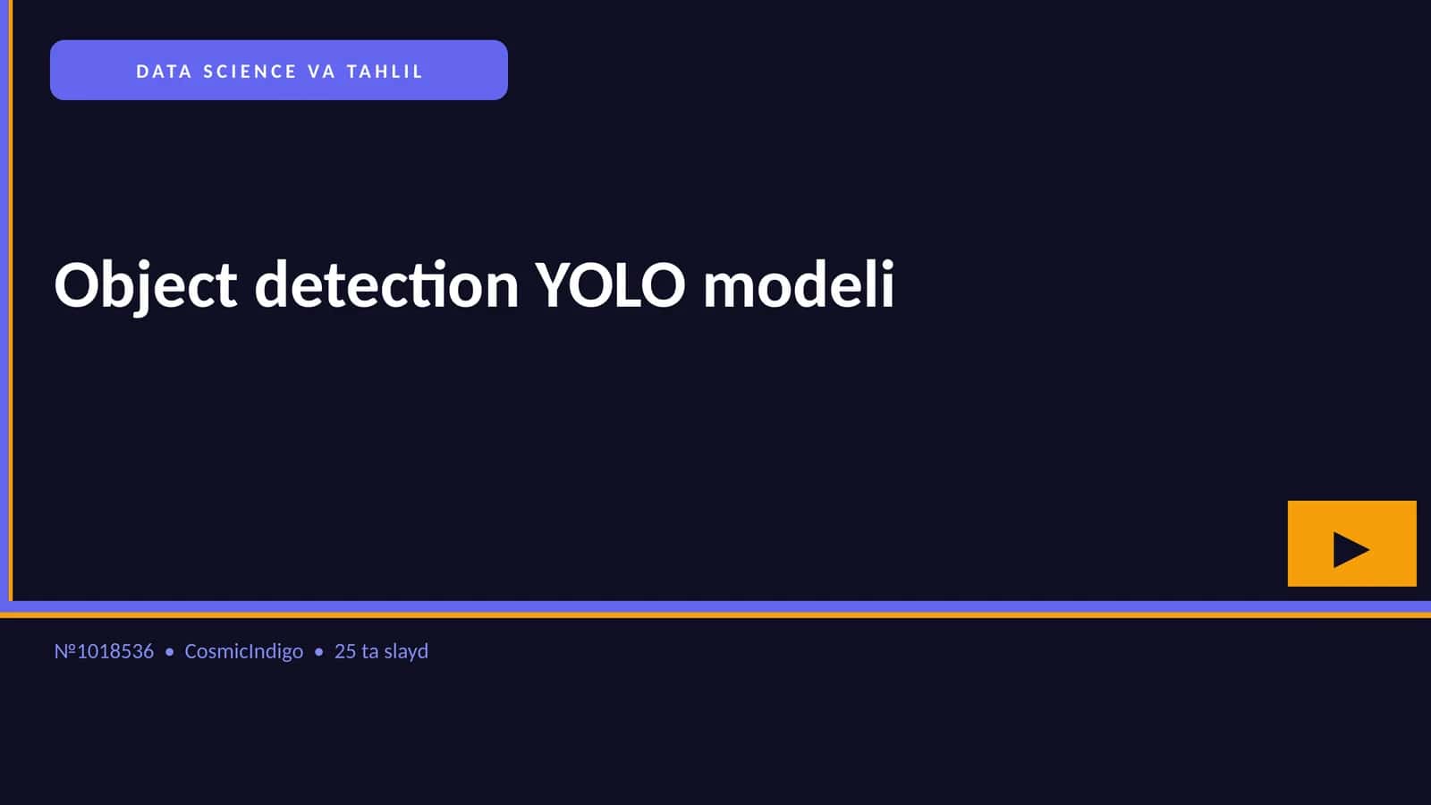 Object detection YOLO modeli