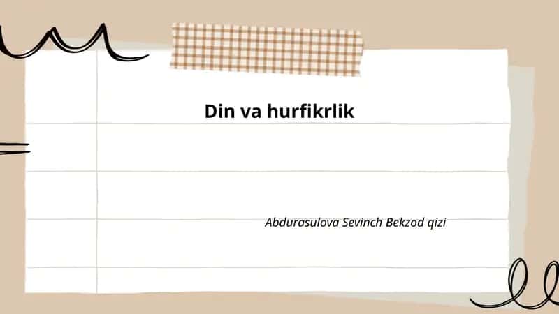 Din va hurfikrlik