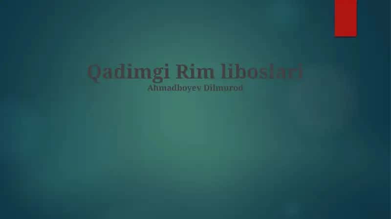 Qadimgi Rim liboslari