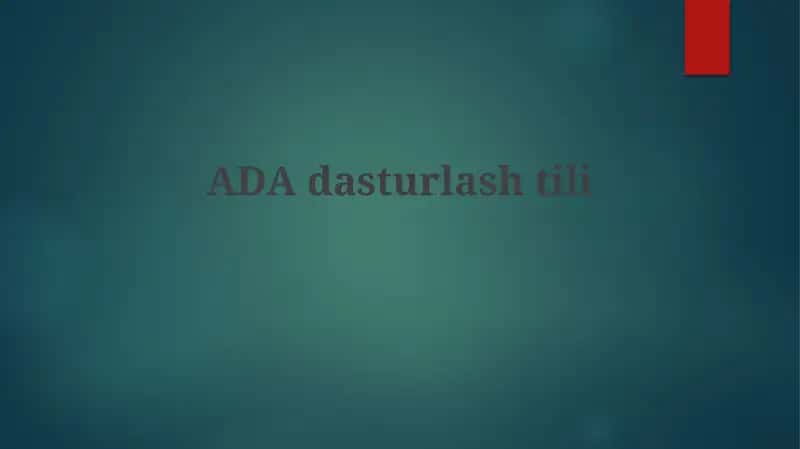 ADAdasturlashtili