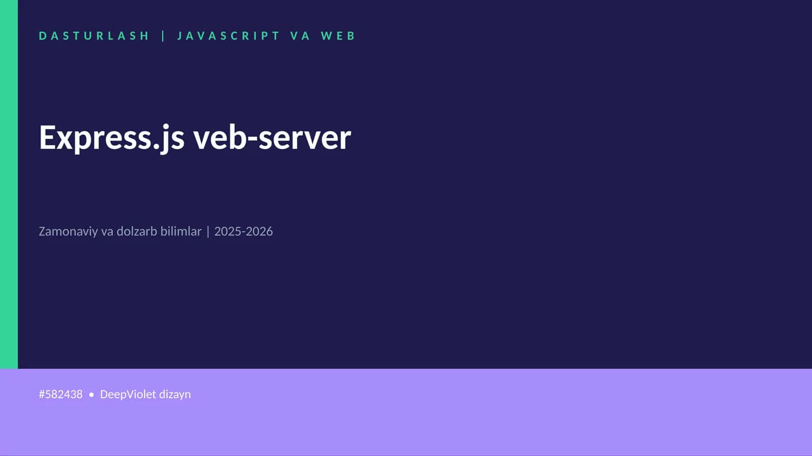 Express.js veb-server