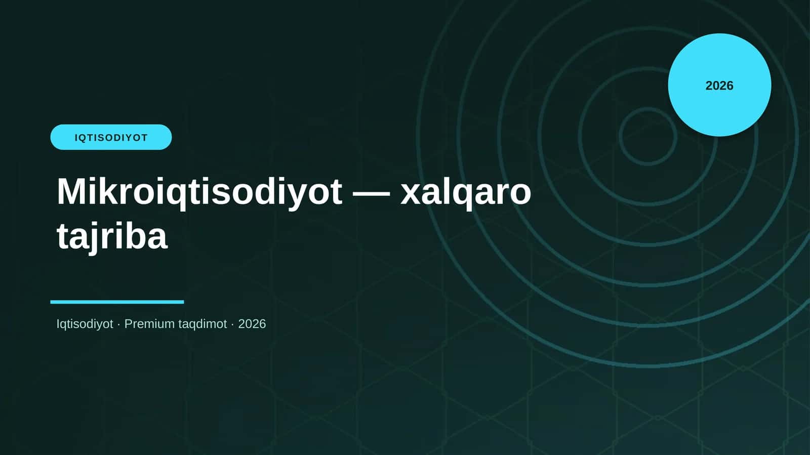 Mikroiqtisodiyot — xalqaro tajriba