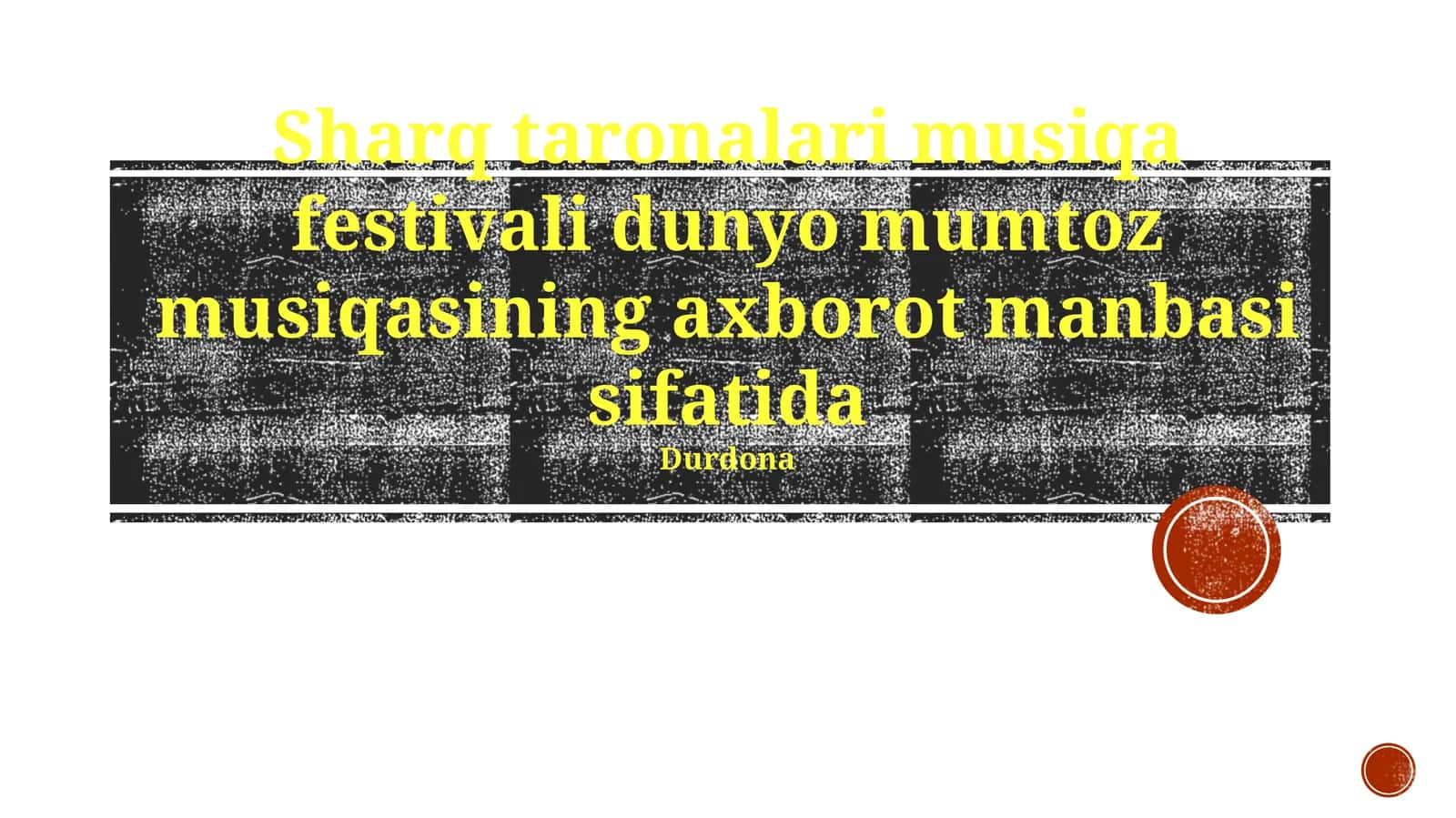Sharq taronalari musiqa festivali