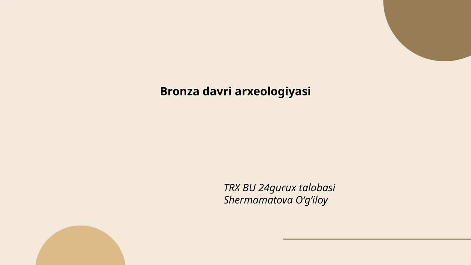 Bronza davri arxeologiyasi