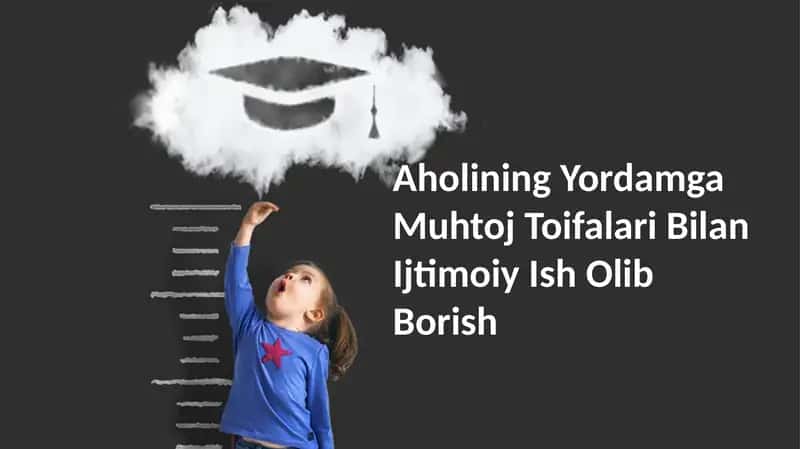 Aholining Yordamga Muhtoj Toifalari Bilan Ijtimoiy Ish Olib Borish