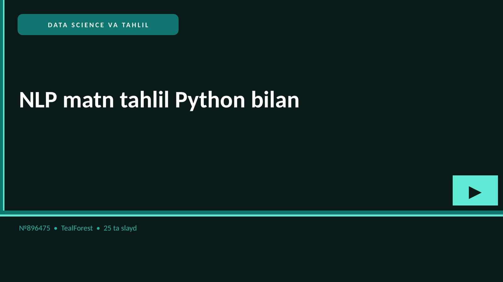 DATA SCIENCE VA TAHLIL