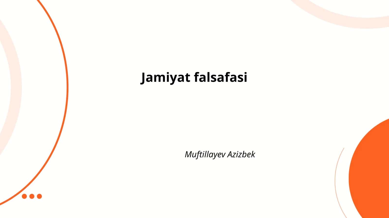 Jamiyat falsafasi