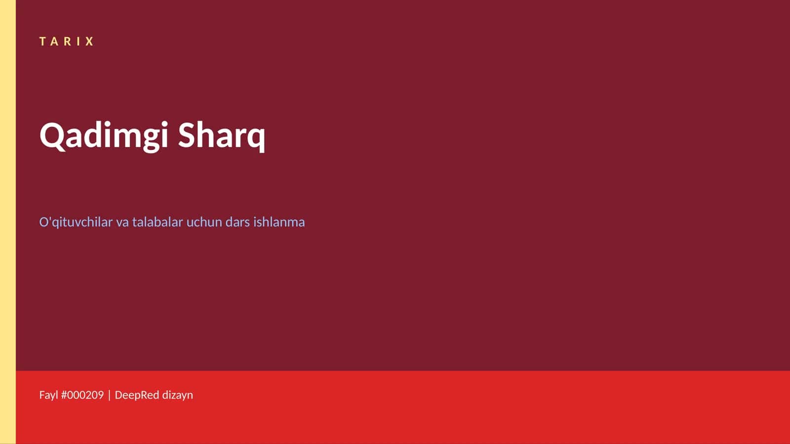 Qadimgi Sharq - Misr sivilizatsiyasi Dars Ishlanmasi