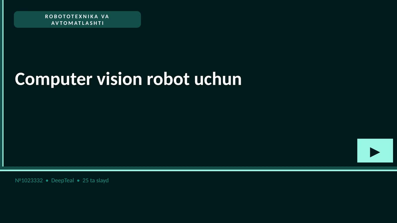 ROBOTOTEXNIKA VA AVTOMATLASHTI