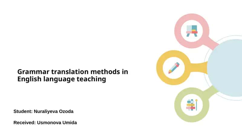 Grammar Translation Methods in English language teaching