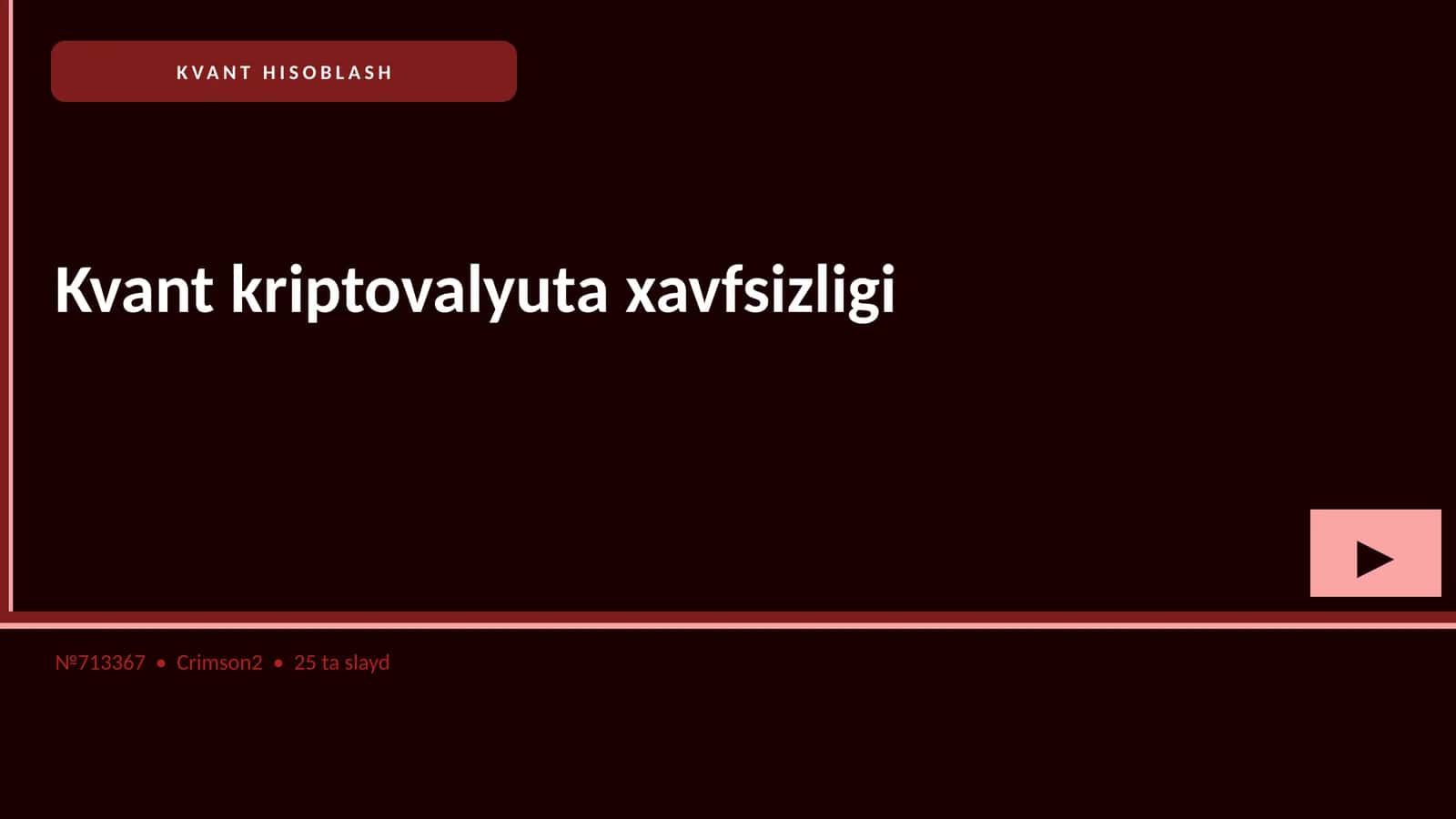 KVANT HISOBLASH