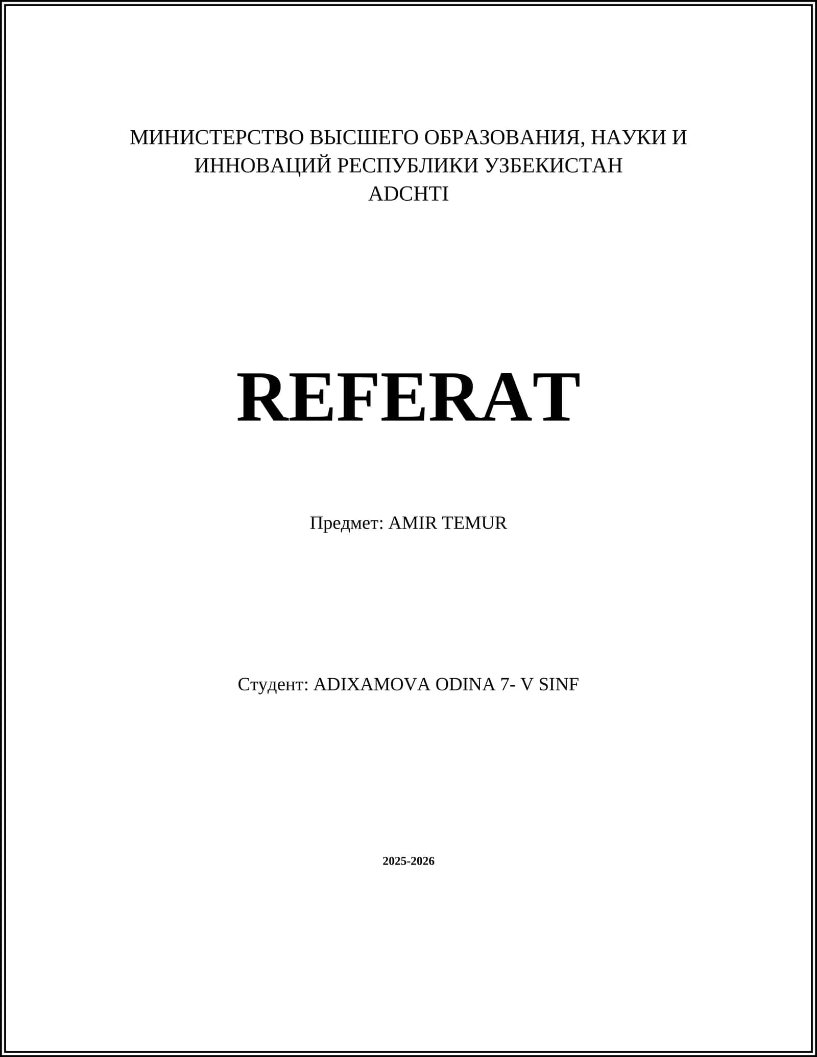 AMIR TEMUR