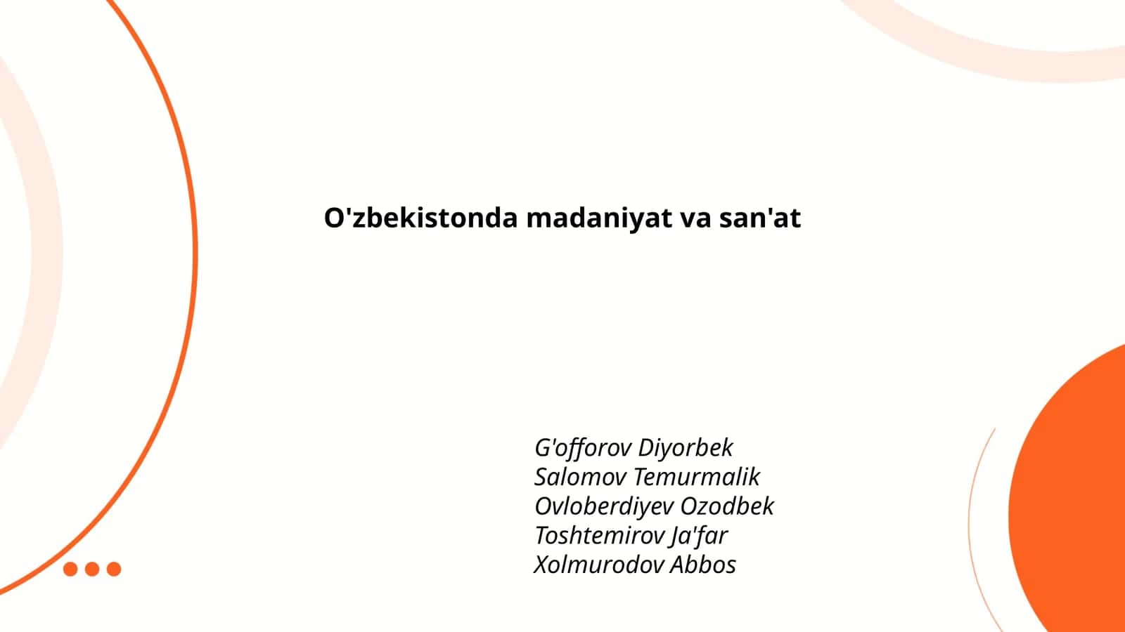 O'zbek musiqa san'ati