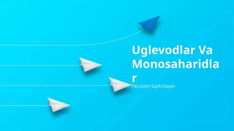 Uglevodlar Va Monosaharidlar