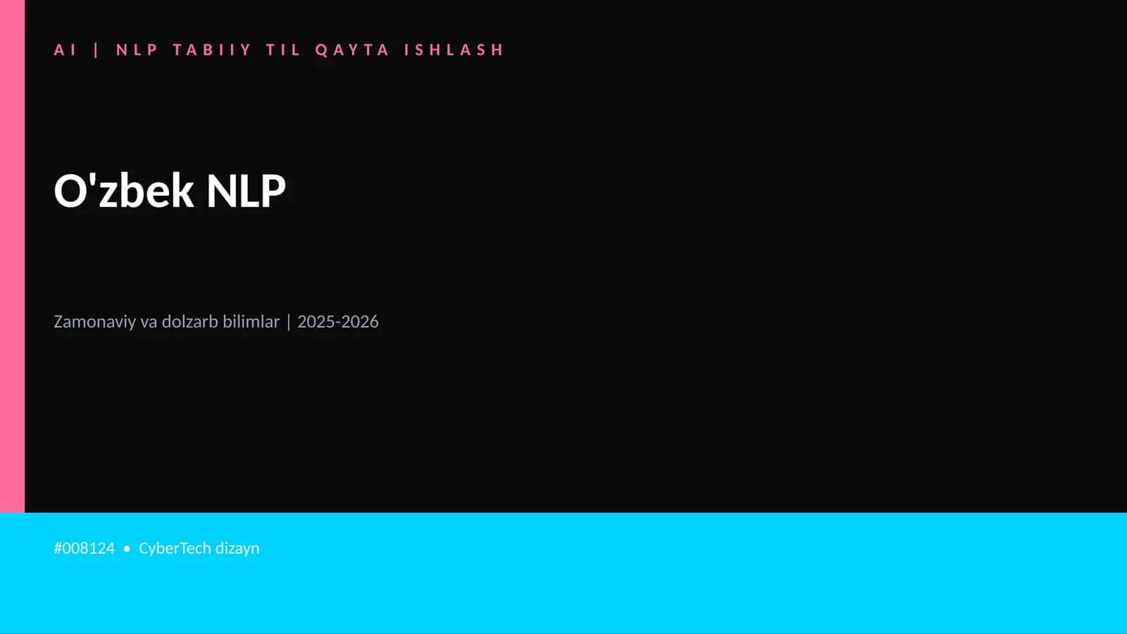 AI | NLP TABIIY TIL QAYTA ISHLASH