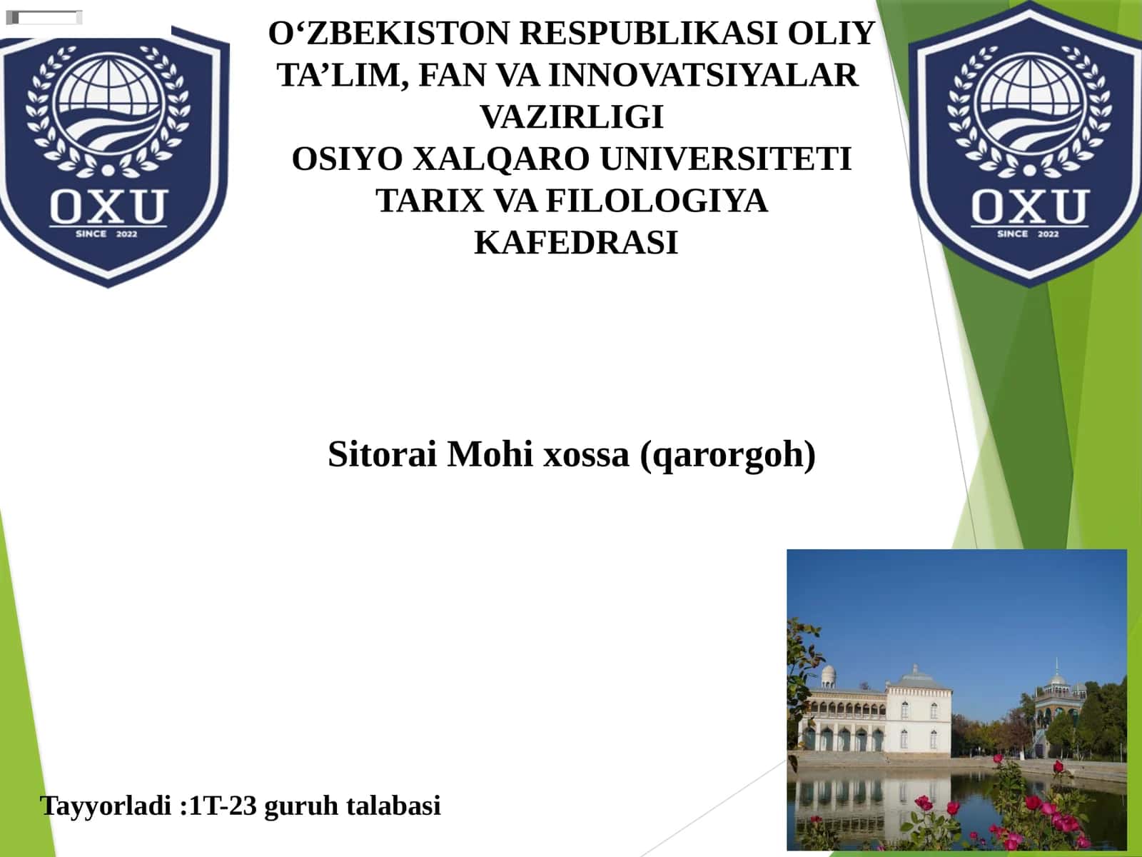 Sitorai Mohi xossa (qarorgoh)