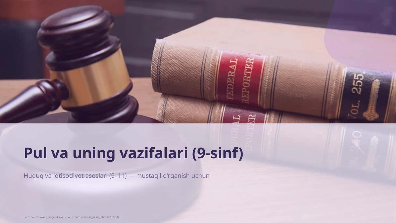 Pul va uning vazifalari (9-sinf)