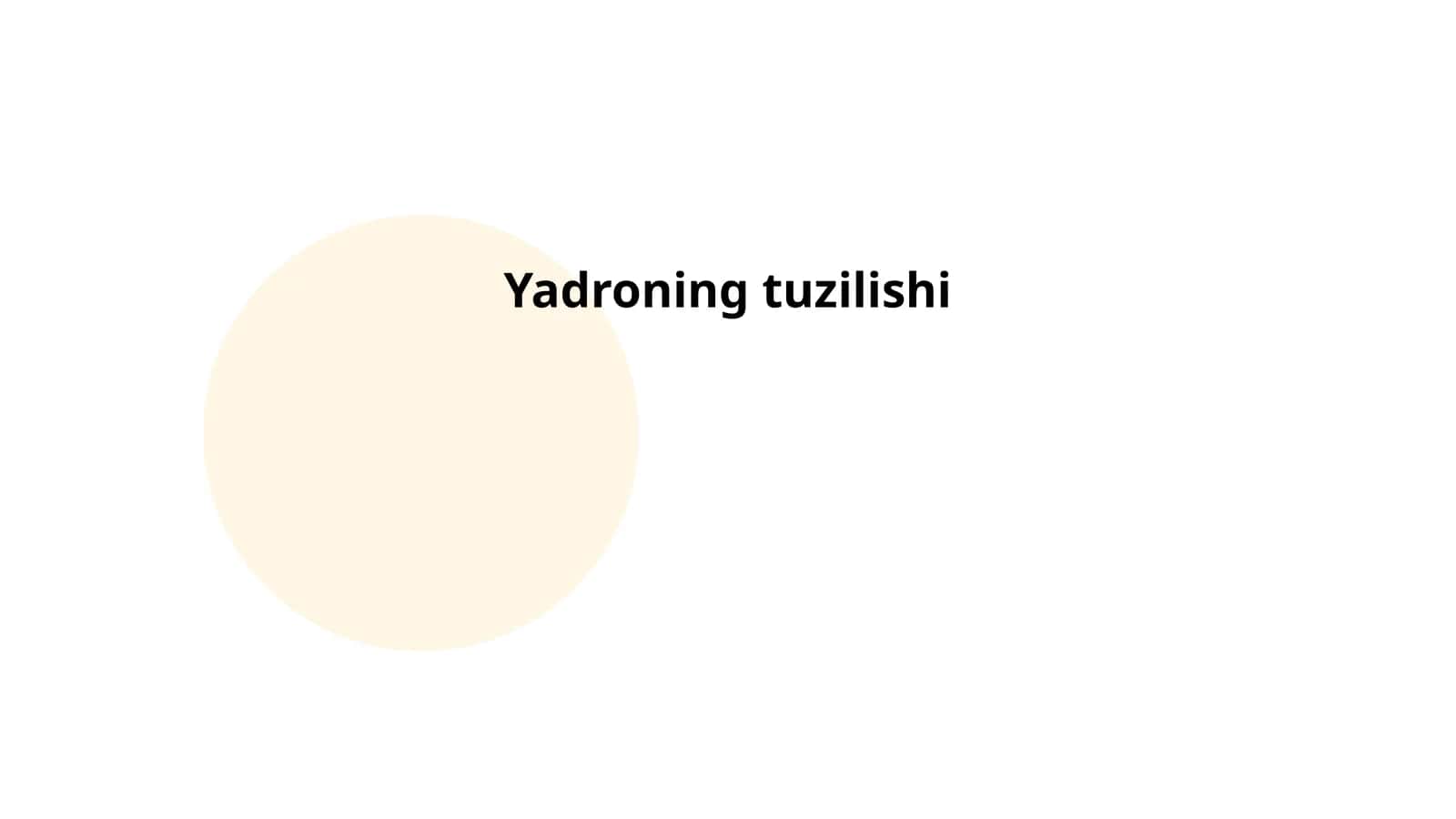 Yadroning tuzilishi