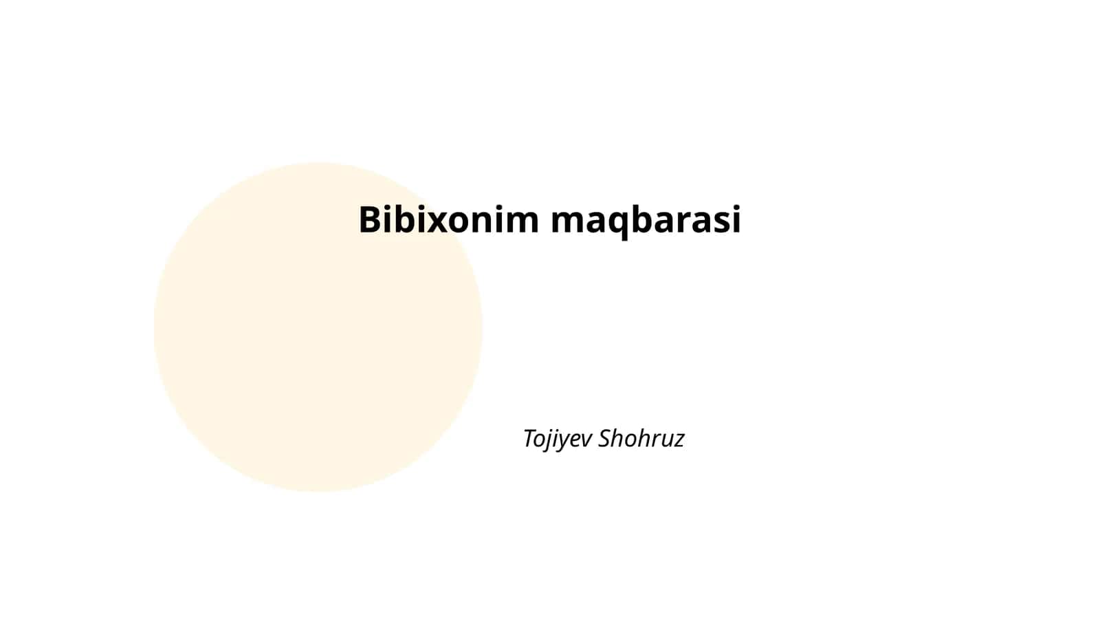 Bibixonim Maqbarasi