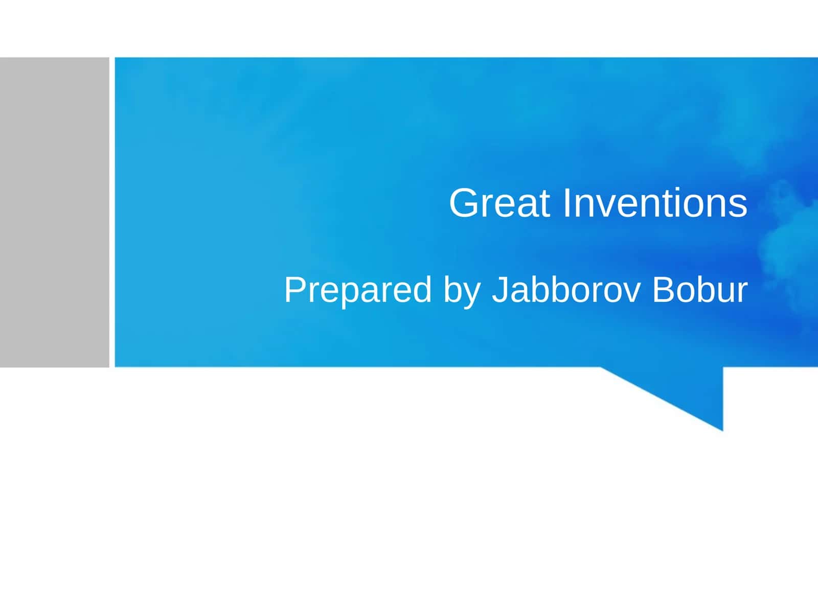 Great Inventions