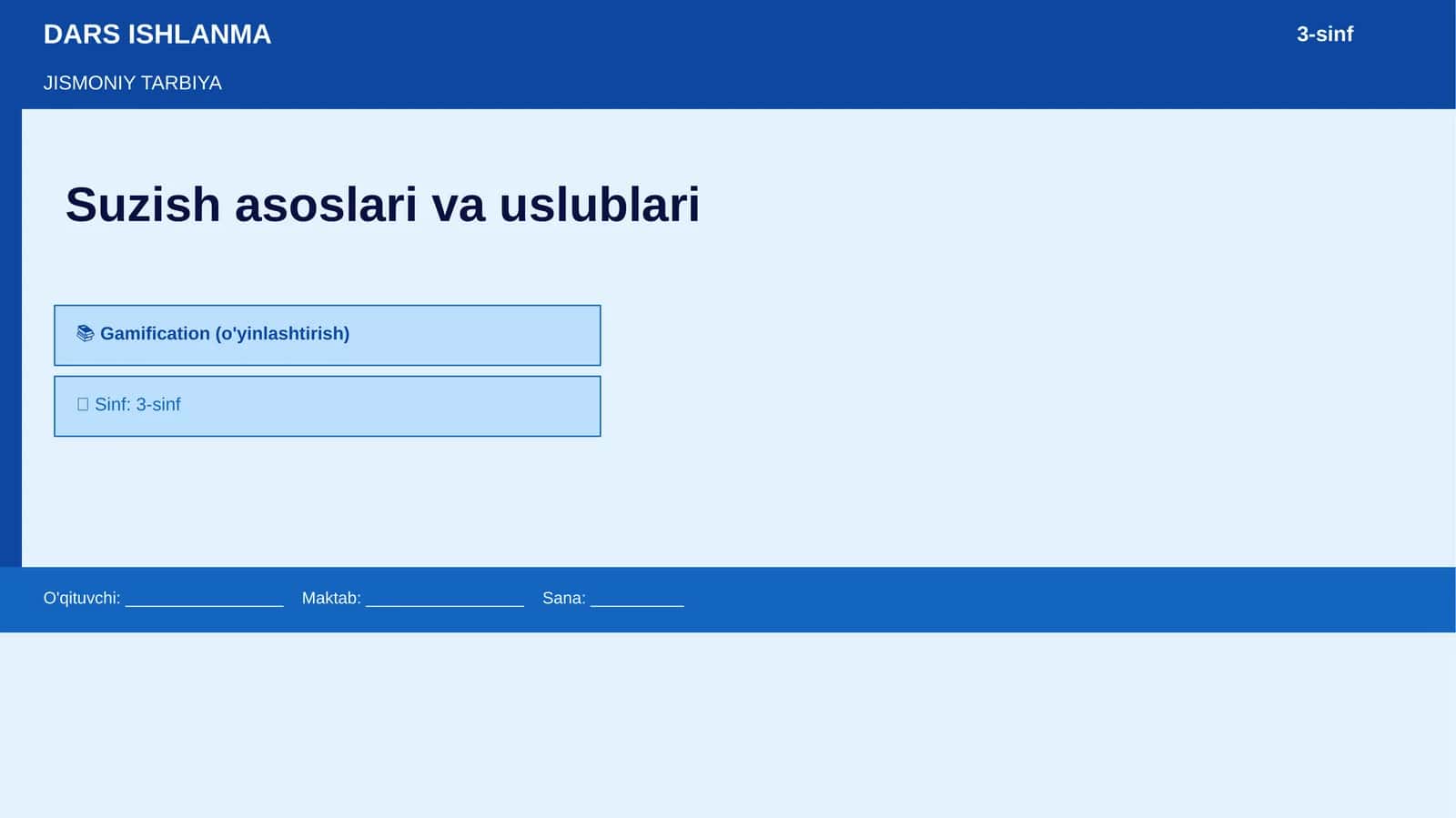 DARS ISHLANMA