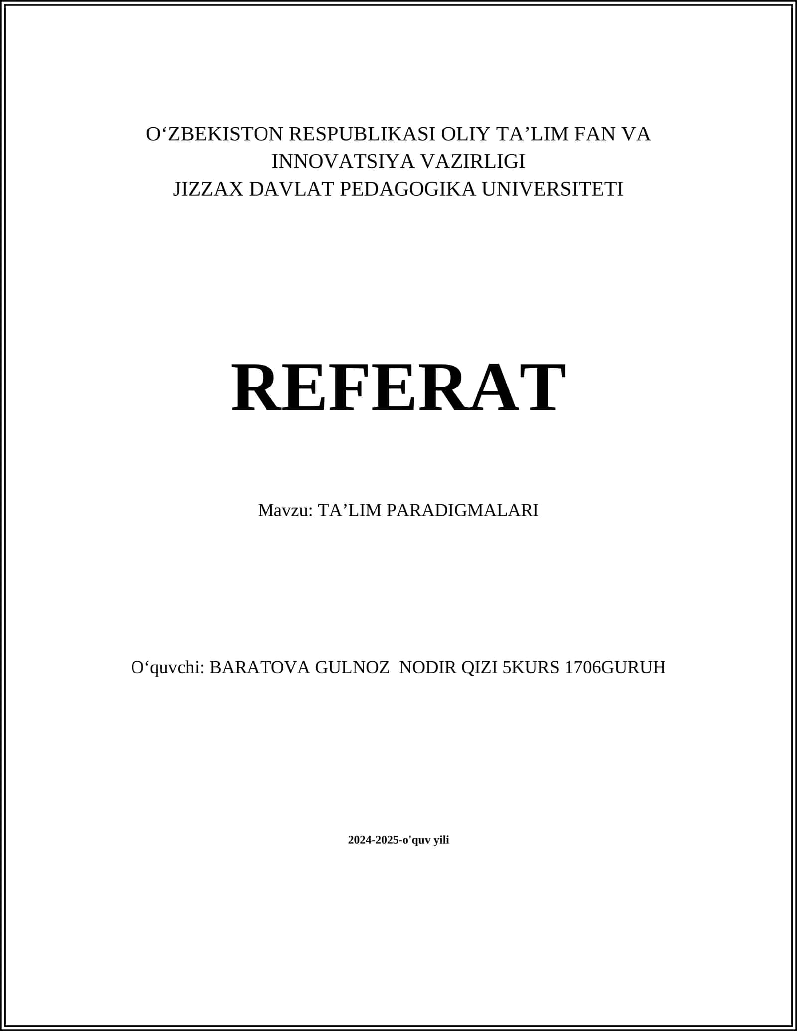TAสผLIM PARADIGMALARI
