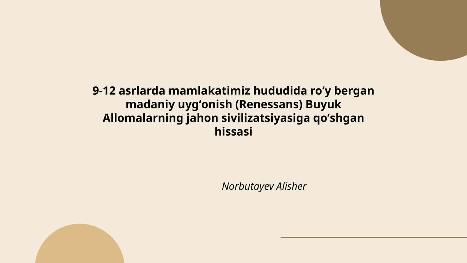 Ilk Renessans davrida yuz bergan madaniy o'zgarishlar