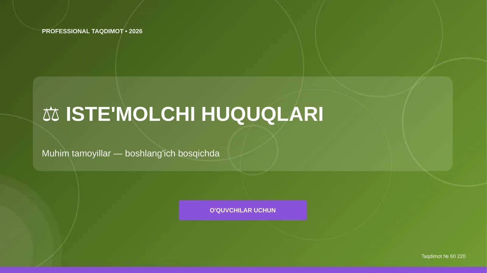 Iste'molchi huquqlari: muhim tamoyillar