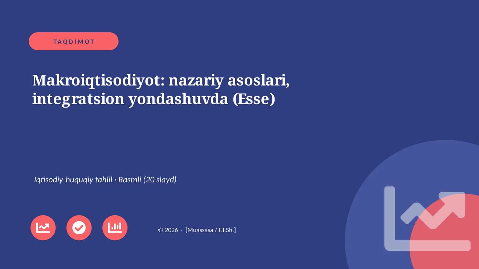 Makroiqtisodiyot: nazariy asoslari, integratsion yondashuvda (Esse)