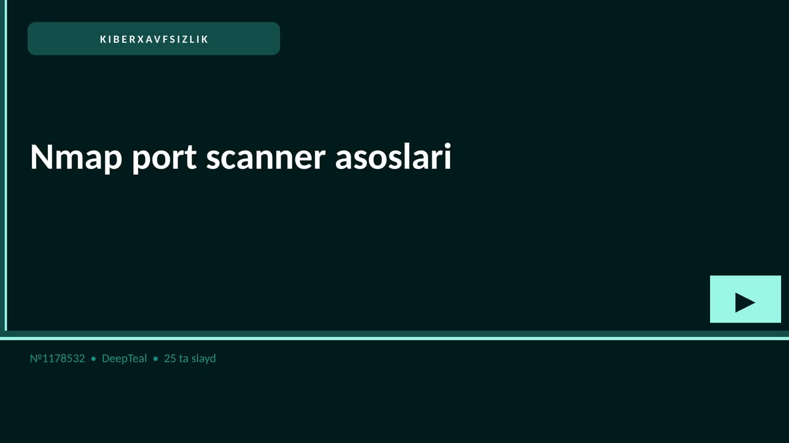 Nmap port scanner asoslari