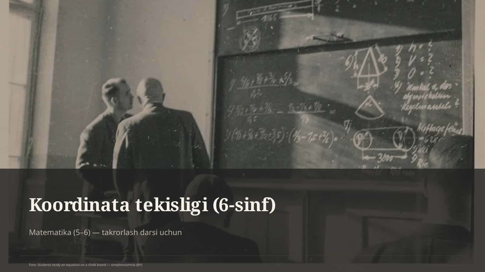 Koordinata tekisligi (6-sinf)