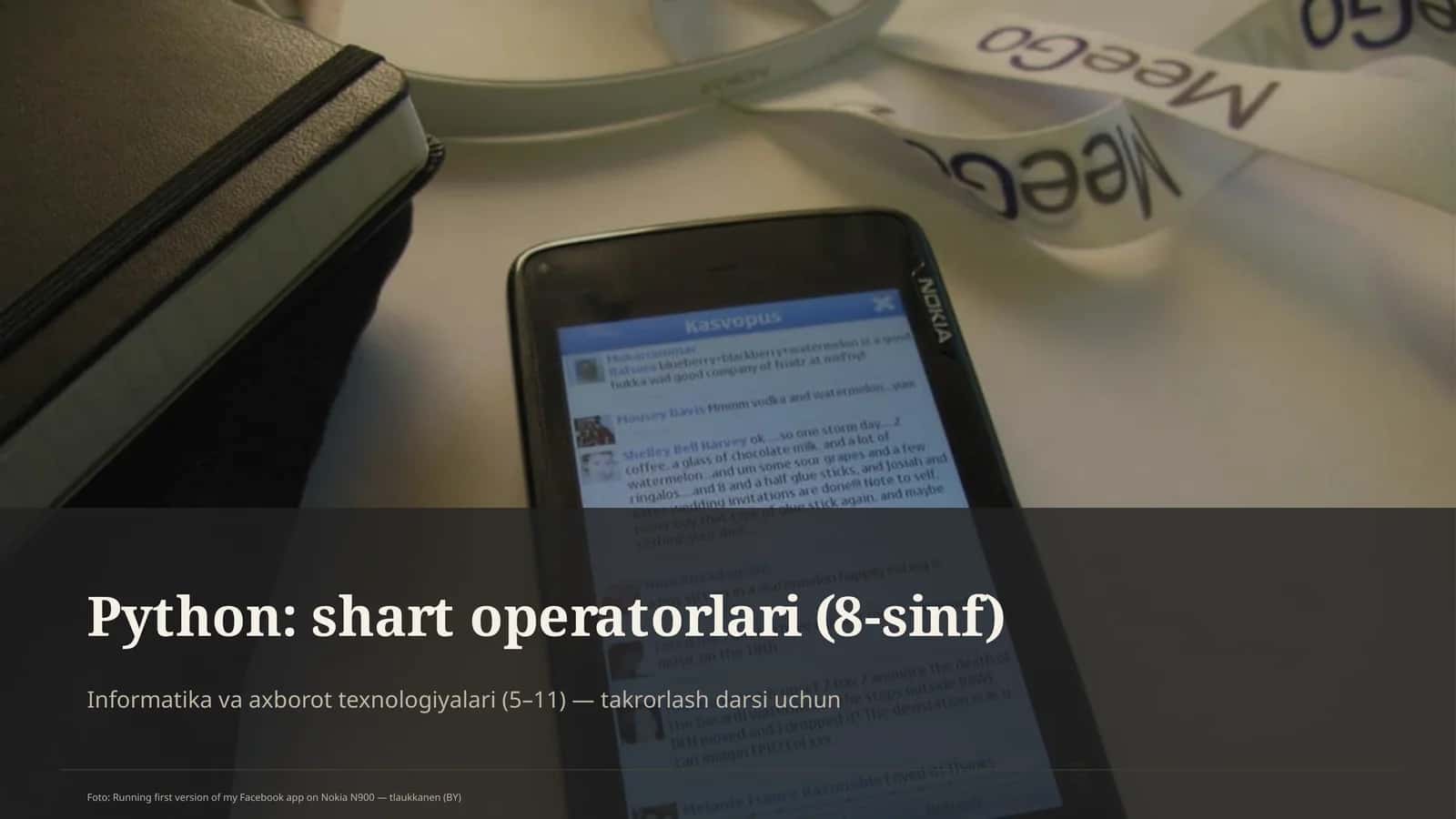 Python: shart operatorlari (8-sinf)