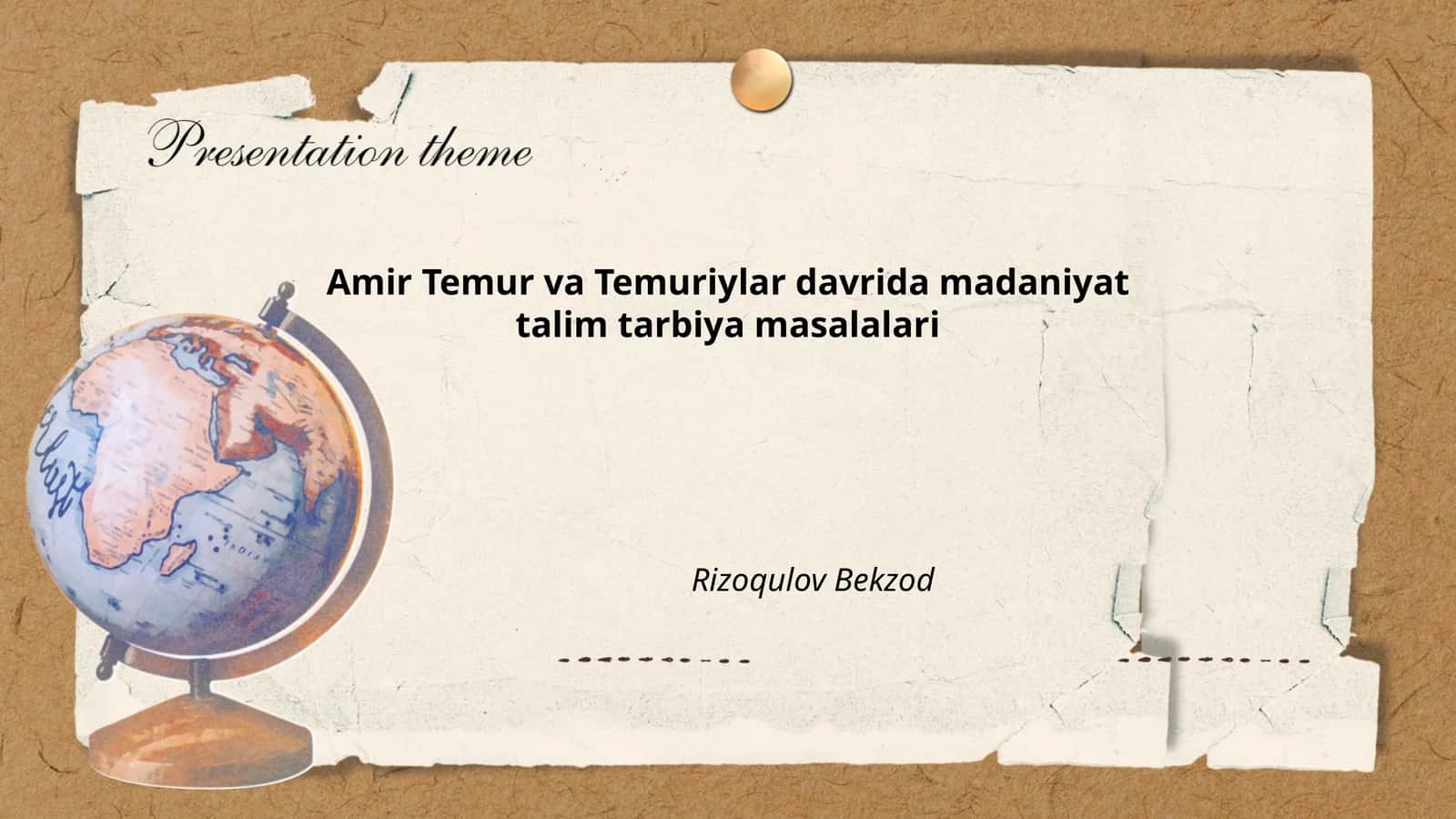 Amir Temur va Temuriylar davrida madaniyat talim tarbiya masalalari